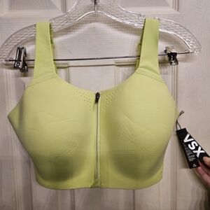 Victoria's Secret VSX featherweight max front close sports bra lime green 38DD